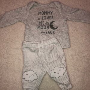 Carters newborn girls outfit 2 piece set
